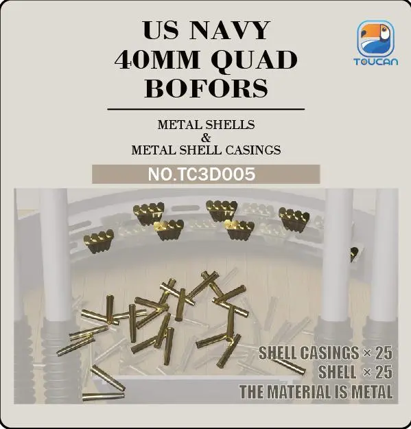 US NAVY 40MM QUAD BOFORS METAL SHELLS &METAL SHELL CASINCS