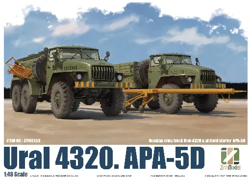 [ZM80159] Russian army truck Ural-4320 & airfield starter APA-5D
