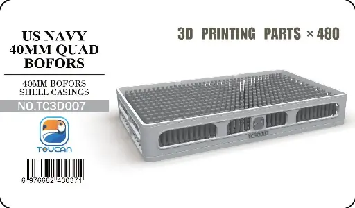 [TC3D007] US NAVY 40MM QUAD BOFORS 40MM BOFORS SHELL CASINCS